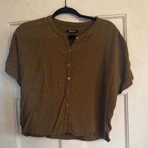 Madewell Women's green Button-Up Top